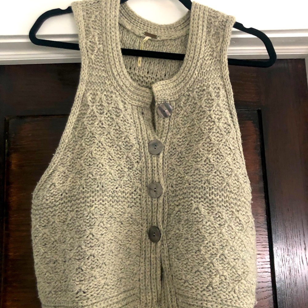 Free people knit cropped sweater vest